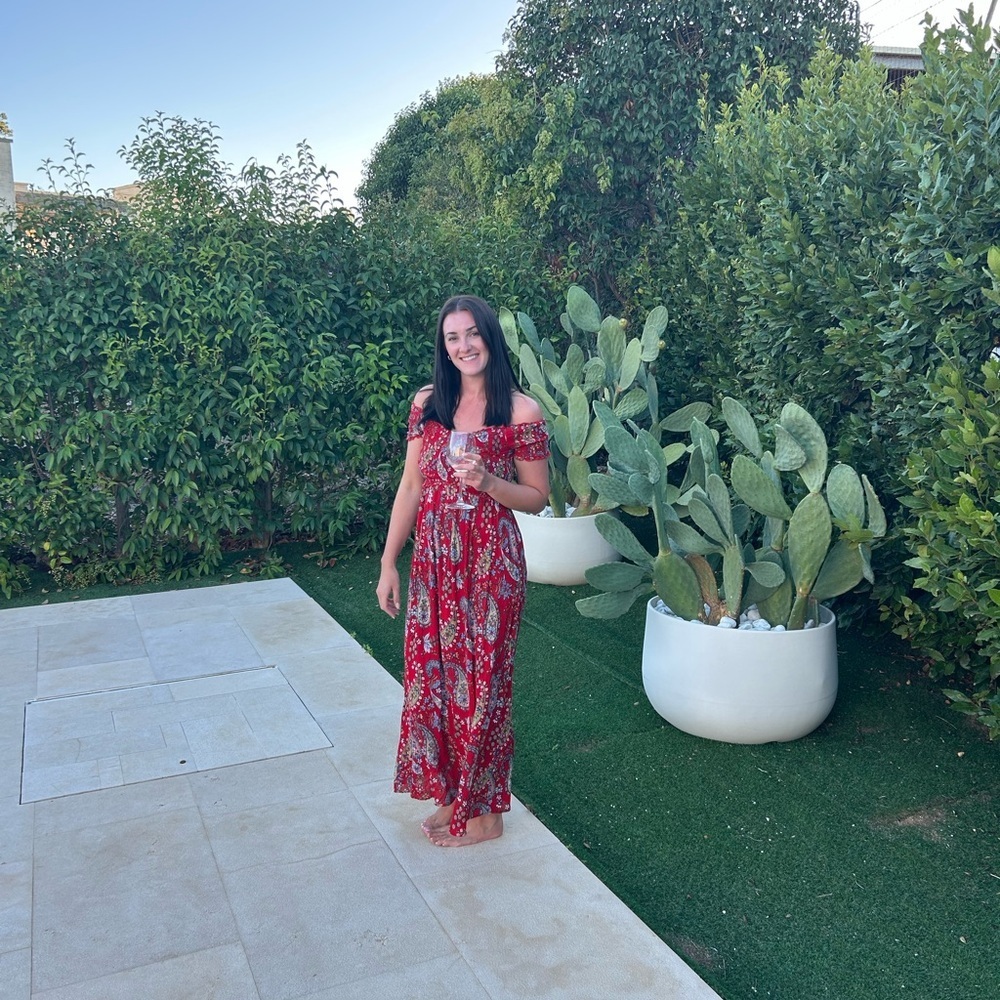 Patrons of Peace Red Bohemian Dress